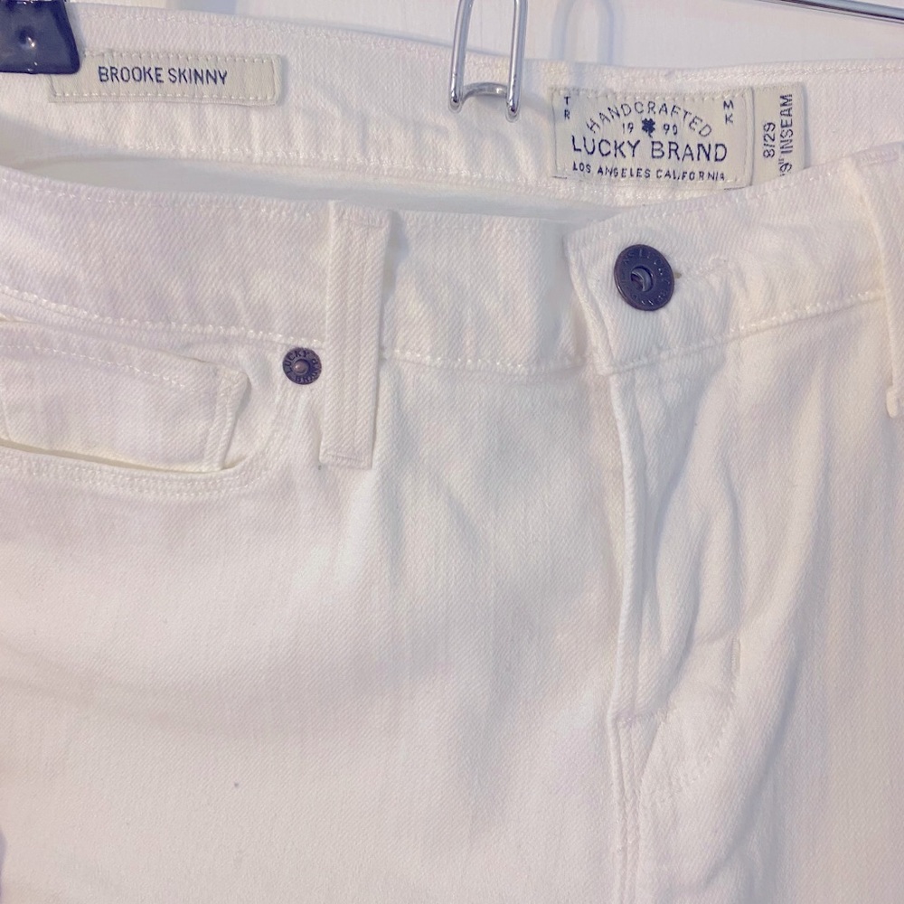 LUCKY BRAND White Skinny Jeans Beach Look Size 8
